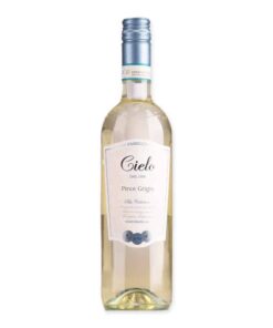 Ontdek Cielo Pinot Grigio IGT Veneto, een verfrissende Italiaanse witte wijn met tonen van groene appel en peer, perfect als aperitief of bij vis.