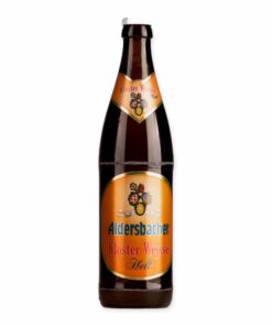 Geniet van Aldersbacher Kloster Weisse Hell, een echte Weizenbier met heerlijke bananen en kruidnageltonen, stevig verankerd in de Duitse brouwtraditie.