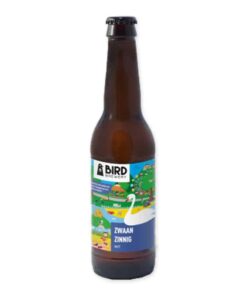 Geniet van Bird Brewery Zwaan Zinnig, een speciaalbier met een unieke blend van moutzoetheid en frisse hopbitterheid met een citrusachtige afwerking.