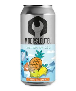 Verken de unieke De Moersleutel Fruit Blizzard NEIPA, een Nederlandse New England IPA rijk aan tropische fruittonen en subtiele citrus. Ideaal voor elke gelegenheid.