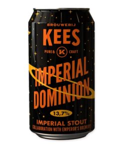 Duik in de diepe, rijke smaken van Kees Imperial Dominion Imperial Stout. Perfect voor een avondje genieten met complexiteit en klasse.