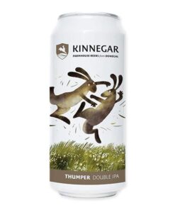 Ontdek Kinnegar Thumper Double IPA voor een intense smaakexplosie van citrus en tropisch fruit, perfect voor liefhebbers van krachtig bier.